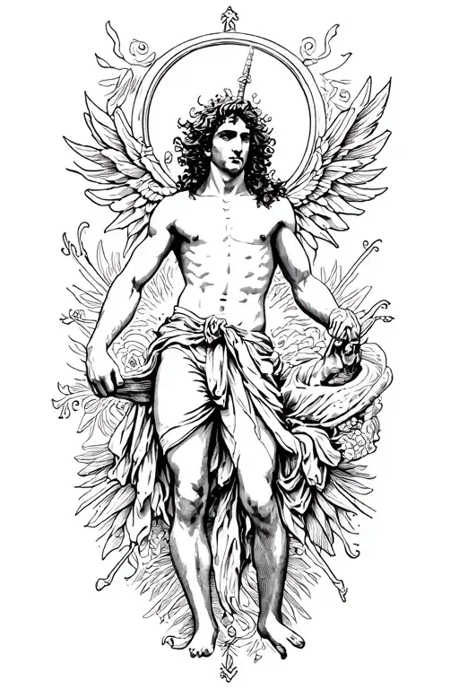 saint sebastian sexy tattoo design idea