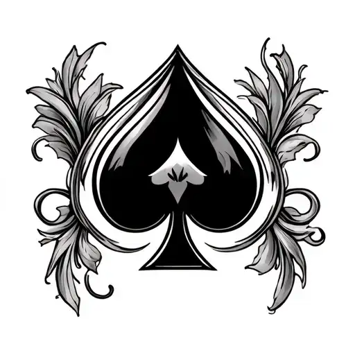 spade symbol tattoo design idea