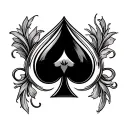 spade symbol tattoo design idea