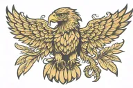 german golden eagle tattoo design idea
