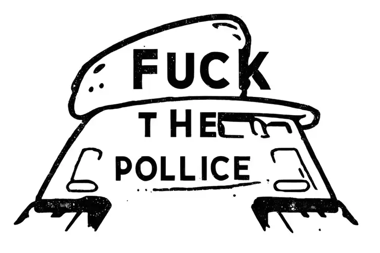 fuck the police tattoo design idea