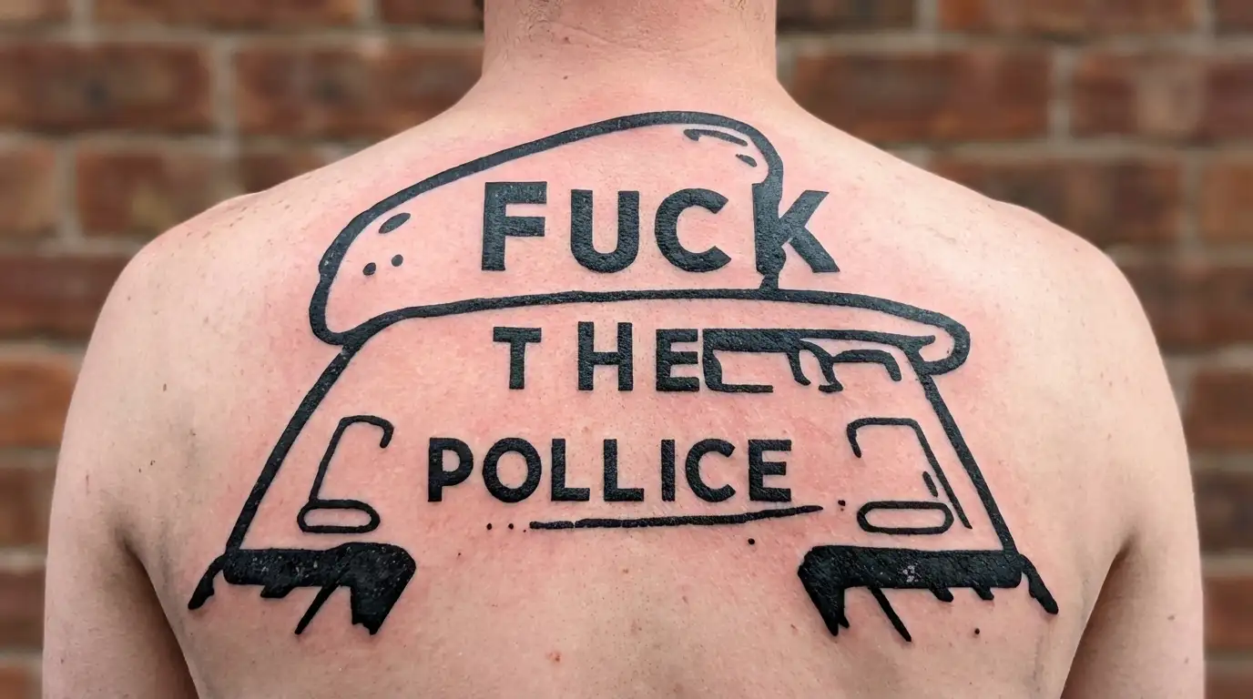 fuck the police tattoo design idea
