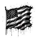 Ripped Flag tattoo design idea