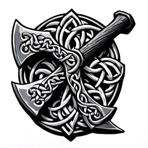 Celtic Axe tattoo design idea
