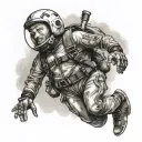 skydiving tattoo design idea