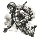 skydiving tattoo design idea