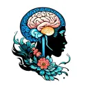 brain tumor tattoo design idea