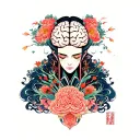 brain tumor tattoo design idea