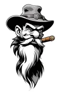 Yosemite sam smoking cigar tattoo design idea