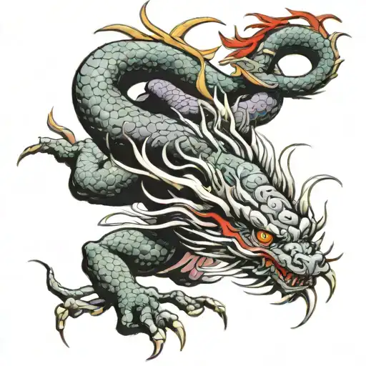 Akali's dragon people tattoo design idea