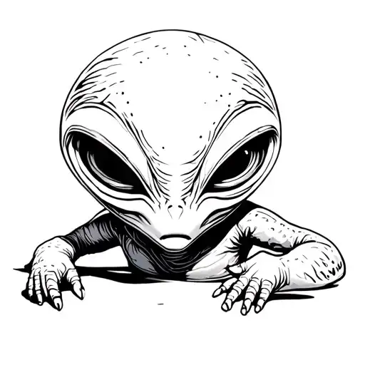 Giger Alien Creepy Baby tattoo design idea