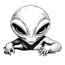 Giger Alien Creepy Baby tattoo design idea