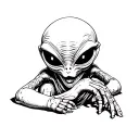 Giger Alien Creepy Baby tattoo design idea