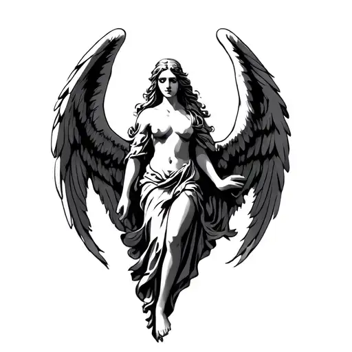 ophanim angel tattoo design idea