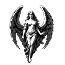 ophanim angel tattoo design idea