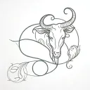 taurus scorpio tattoo design idea