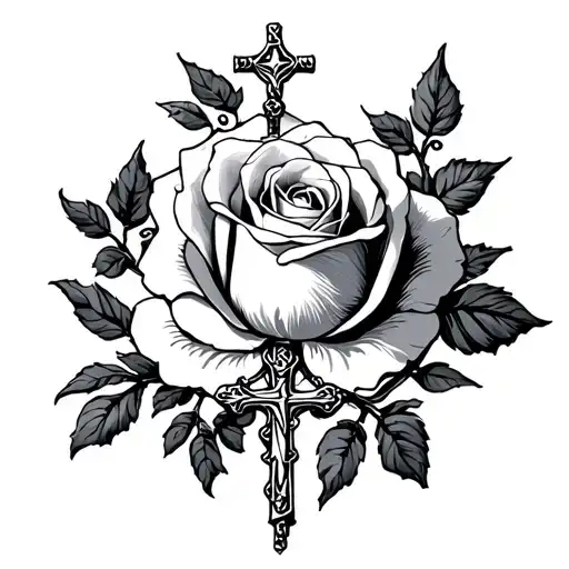 rosary incorporating castillo arellano minimalist and delicate  tattoo design idea