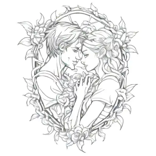 memorial for deceased brother sister bond tattoo design idea