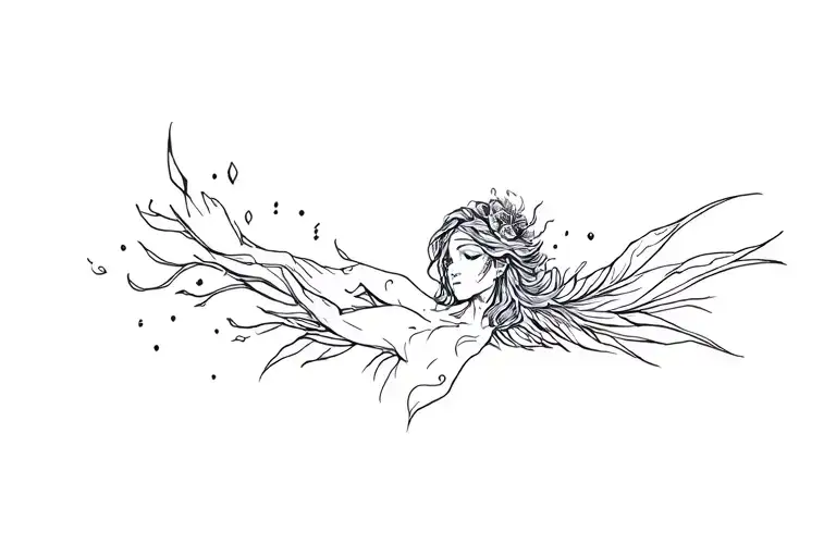 "Complete Sense Dreamer" line tattoo tattoo design idea