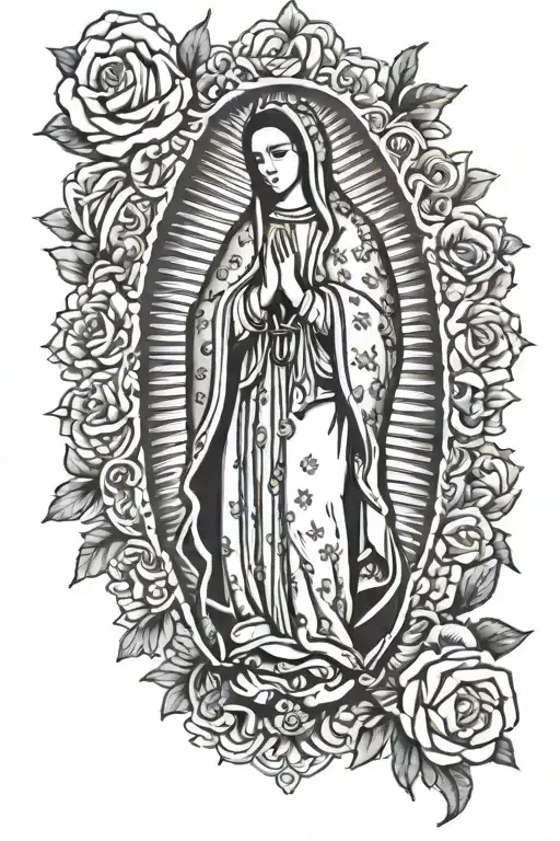 Virgin of Guadalupe tattoo design idea