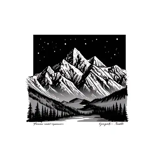 Grand Tetons tattoo design idea