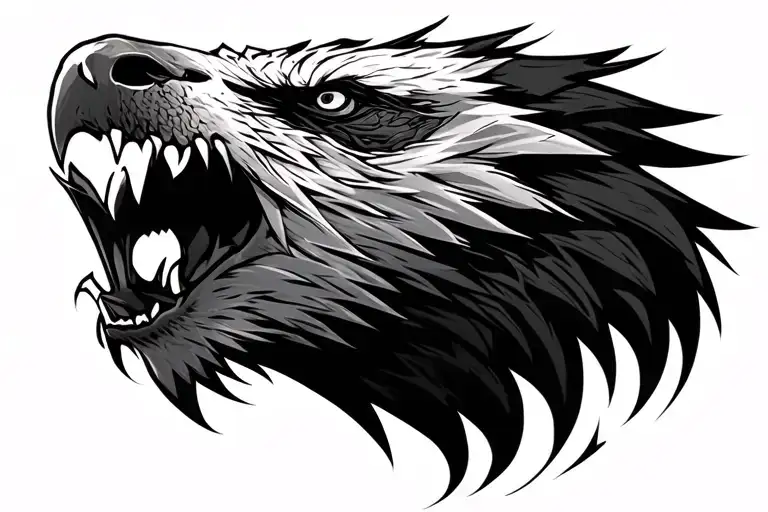 csgo howl headshot tattoo design idea