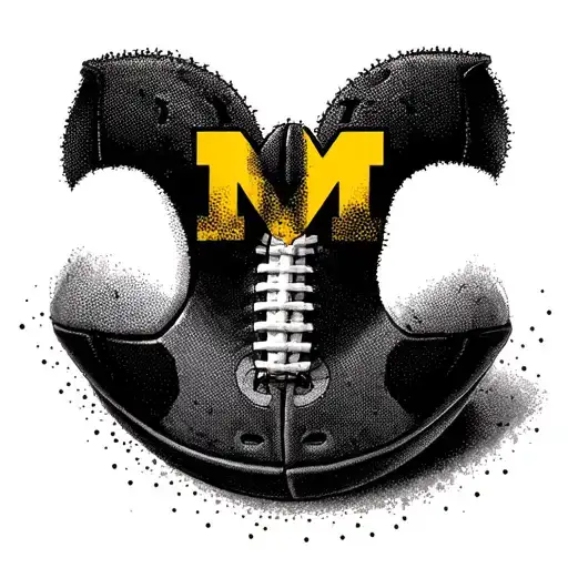 michigan wolverines football  tattoo design idea