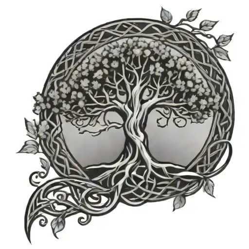 tree of life Celtic Knot tattoo design idea