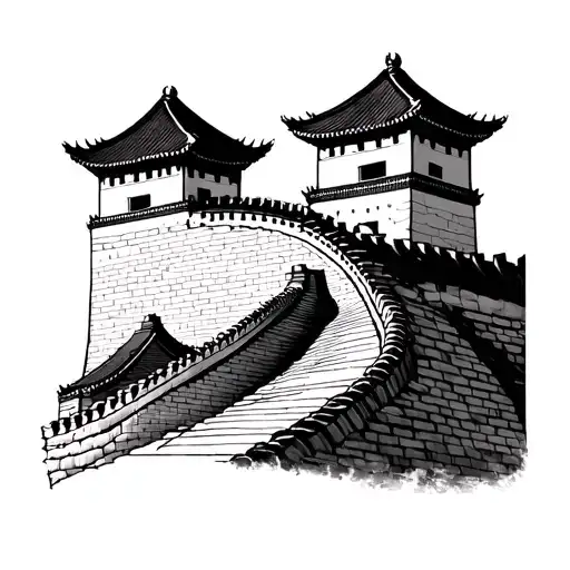 Great Wall Of China tattoo design idea