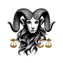 Aries Libra tattoo design idea