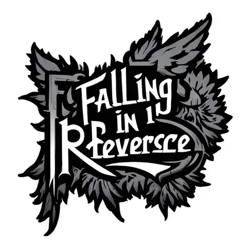 falling in reverse logo tattoo design idea