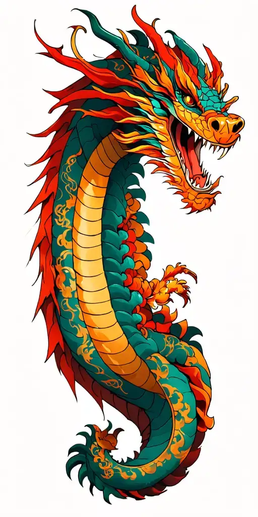roaring mechanical dragon tattoo design idea