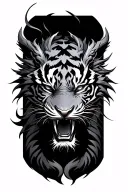 Tiger Dragon tattoo design idea