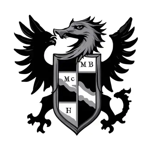mchugh family crest tattoo design idea
