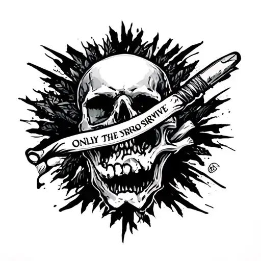 only the strong survive  tattoo design idea