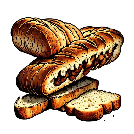bread tattoo design idea