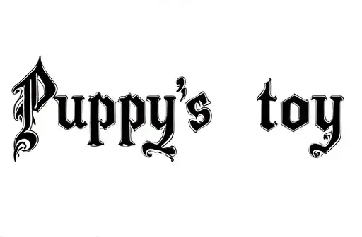 "Puppy's toy" tattoo design idea