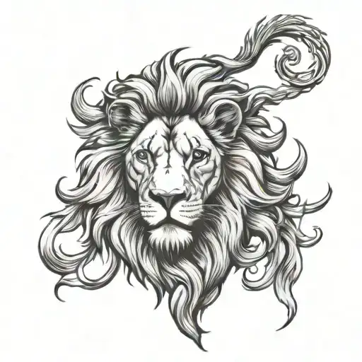 lion of judah tattoo design idea