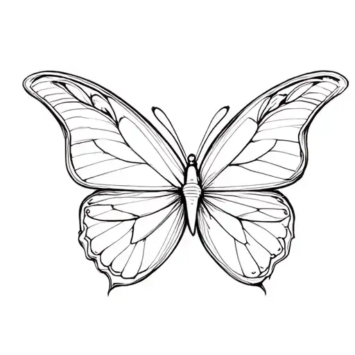butterfly with infinity symbol tattoo design idea