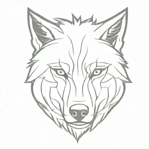 angry wolf tattoo design idea