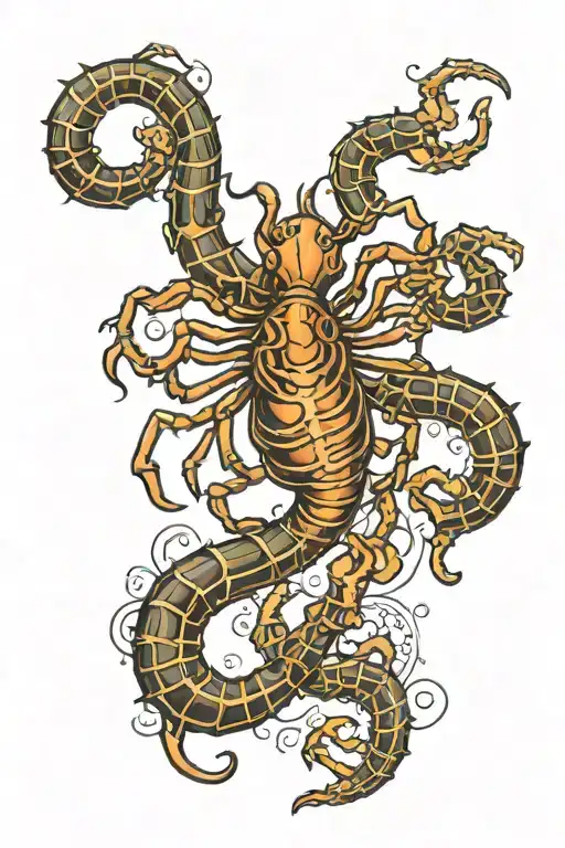 Scorpio + The Sin of Greed tattoo design idea