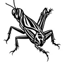grasshopper resting tattoo design idea