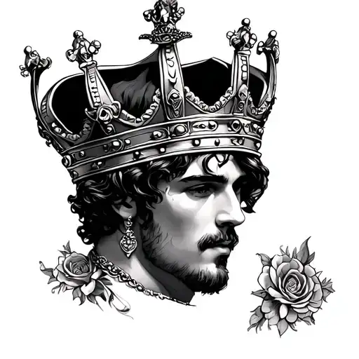 prince crown tattoo design idea