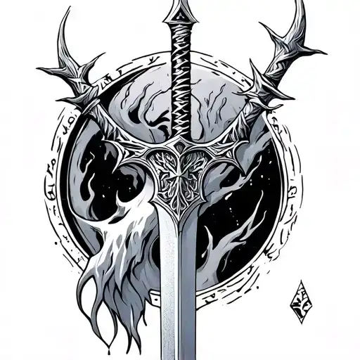 Frostmourne tattoo design idea