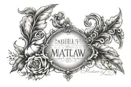 bible verse matthew 6:34 tattoo design idea