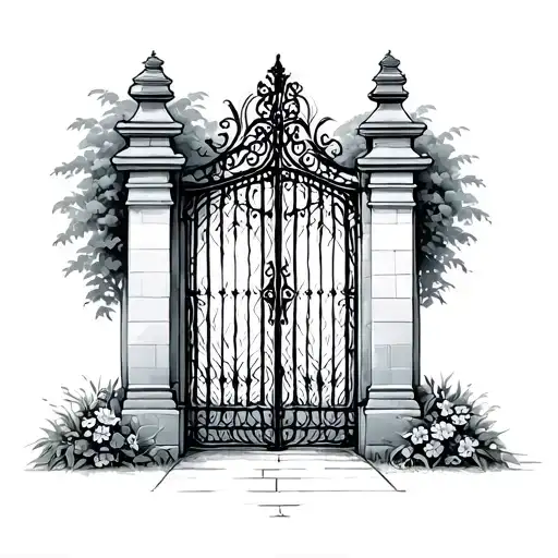 Garden Gate tattoo design idea
