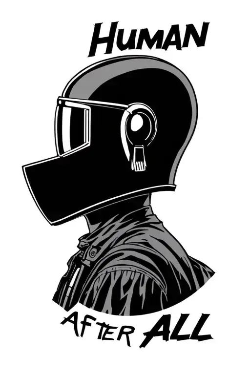 "Human After All" daft punk tattoo design idea