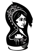 broken nesting doll tattoo design idea