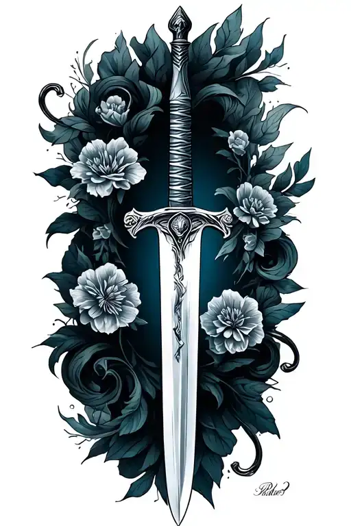 sword tattoo design idea