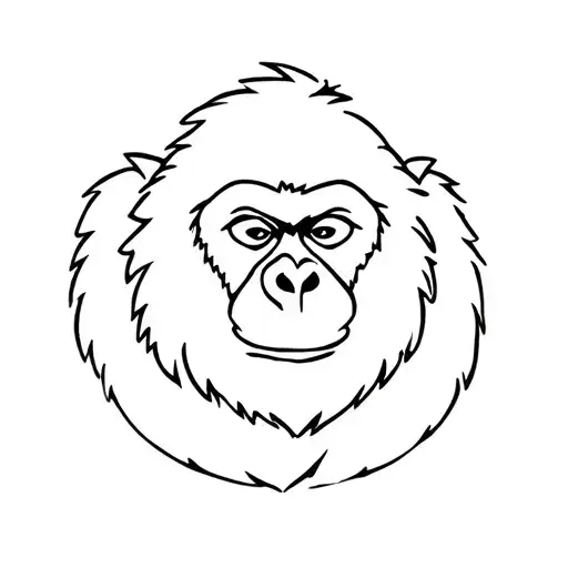 Gibbon ape tattoo design idea